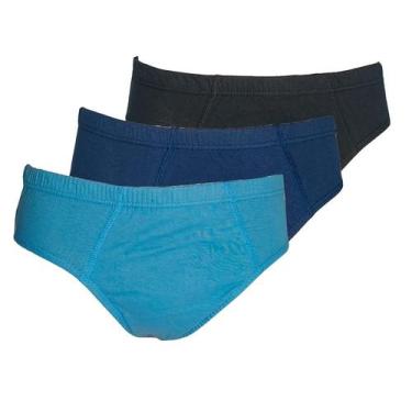 Imagem de Kit Com 3 Cuecas Masculina Slip - Algodão - Aquila, GG, Preto