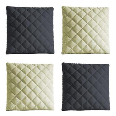 Imagem de Kit 4 Capas De Almofadas Lisas Mateladas 45x45 com ziper - Lucélia bor