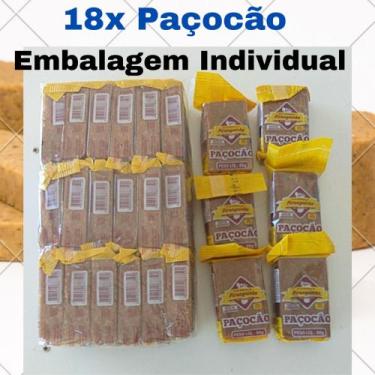 Imagem de Doce de Amendoim Paçocão 18 unidades de 80g Paçoca sem Glúten Sul de M