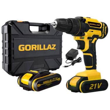 Imagem de Parafusadeira Furadeira De Impacto 21v 3/8 2 Baterias Maleta - Gorilla
