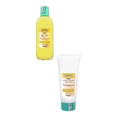 Imagem de Kit Shampoo E Condicionador De Vitaminas 200Ml - Cantinho Da Terra