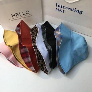 Imagem de Chapéu Balde Bucket Hat Tecido Xadrez Dupla Face - oem, 9-12 M, Marrom