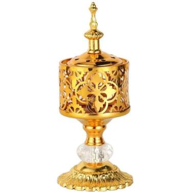 Imagem de Incensário Turíbulo Defumador De Mesa Em Metal Estilo Oriental