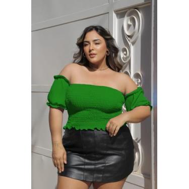 Imagem de Blusa Feminina Plus Size Cropped Feminino sem alça Verão 2025 Candy Co