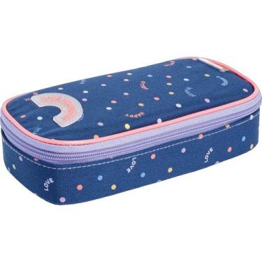 Imagem de Estojo Box Mini Academie Dots Azul Tilibra 347264