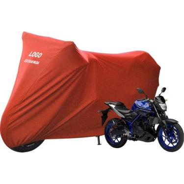 Imagem de Capa Protetora Para Moto Yamaha MT 03 Não Risca Pintura - Mz, Vermelha