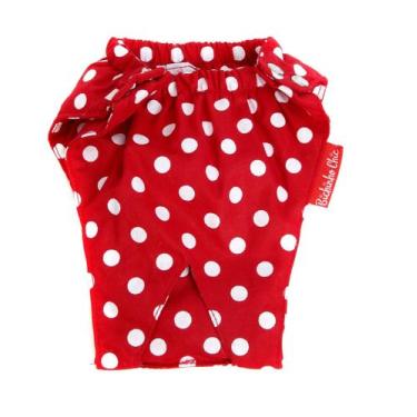 Imagem de Calcinha Higiênica para Cachorro e Gato Pet - Bichinho Chic, Vermelho,