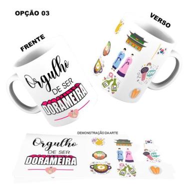 Imagem de Caneca 325ml Dorama Uso Exclusivo De Uma Dorameira K-Drama - LARANJA E
