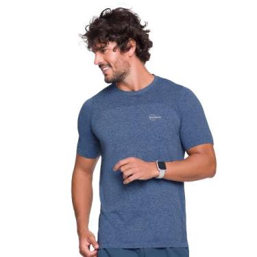 Imagem de Camiseta Sem Costura Masculino Sport Fitness Academia Selene, Marinho,
