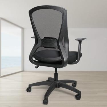 Imagem de Cadeira ergonômica giratória confortável para escritório em casa, escritório, escritório, mesa de trabalho com altura ajustável, suporte lombar para pessoas grandes, estudo e trabalho