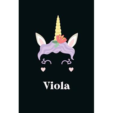 Imagem de Viola : Cute Unicorn Journal: Notebook With Name On Front Cover, 120 pages College Ruled Notebook Journal & Diary for Writing & Note Taking for Girls ... Personalized Notebooks For Girls And Women)