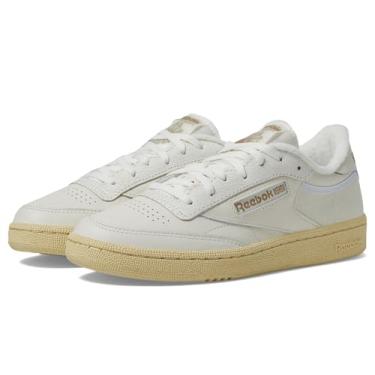 Imagem de Reebok Tênis feminino Club C 85 Classic com cadarço, Giz/branco envelhecido/lua, 34