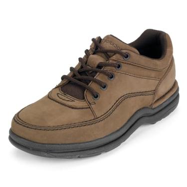 Imagem de Rockport Sapato Oxford masculino World Tour Elite Encounter couro marrom escuro 46 GG (4E), Nobuck de chocolate, 39