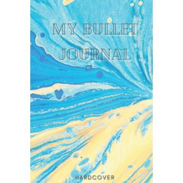 Imagem de Bullet Journal - Blue Aquarelle Golden Notebook - 100 pages & 6"x9": Hardcover - December 2021