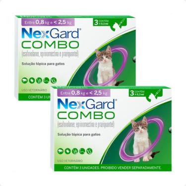 Imagem de Combo 2 NexGard Combo Gatos 0,8Kg a 2,5Kg - 3 Aplicadores 0,3ml - Boeh