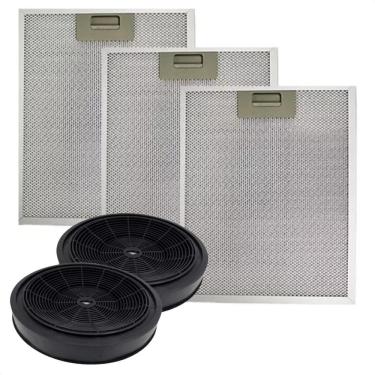 Imagem de 3 Filtro Aluminio +2 Carvão Depurador Electrolux De80B De80X