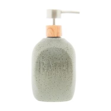Imagem de Porta Sabonete Liquido De Cerâmica Granilite Baht Cinza 430ml  - Lyor