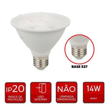 Imagem de Lâmpada Led PAR38 38 E27 14W 1000 Lumens Branco Frio 6500K Bivolt MK10
