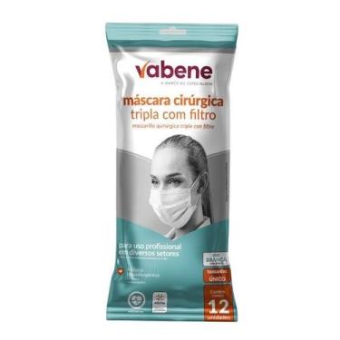 Imagem de Pacote de mascara descartavel branca com 12uni vabene