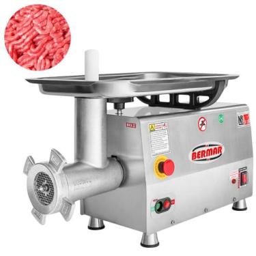 Imagem de Moedor De Carne Elétrico Boca 22 Alongada Picador BM20 Inox Bermar