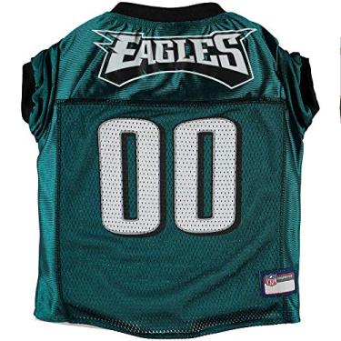 Imagem de Pets First Camiseta NFL Philadelphia Eagles para cães, média, malha de poliéster e cetim, oficialmente licenciada