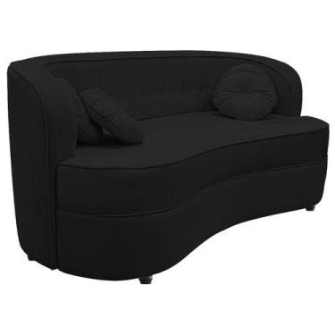 Imagem de Sofá Curvo 2 Lugares Orgânico Sala Recepção Escritório Decorativo Luxo