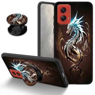 Imagem de Capa de telefone TPU macia para Motorola Moto G Stylus 5G 2024, capa protetora fina com suporte, proteção contra quedas, carregamento sem fio, capa compatível com G Stylus 5G 2024, Glitter Dragon