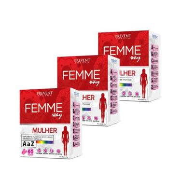 Imagem de MULTIVITAMINICO MULHER FEMME WAY 500MG  - PREVENT PHARMA 3und
