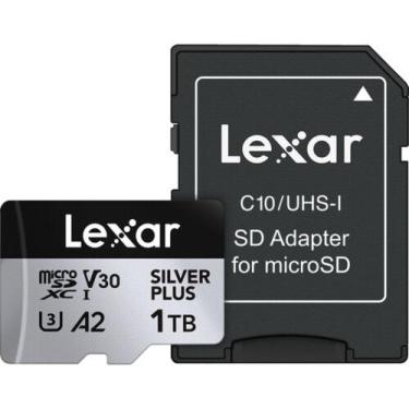 Imagem de Cartão memória lexar micro sd xc 1tb 205mb/s uhs-i v30 silver plus lms