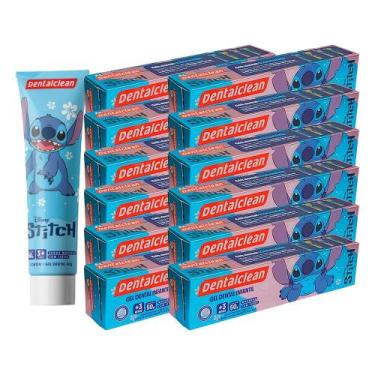 Imagem de Kit 12 Pasta de Dente Gel Dental com Flúor Infantil Stitch Morango 50g