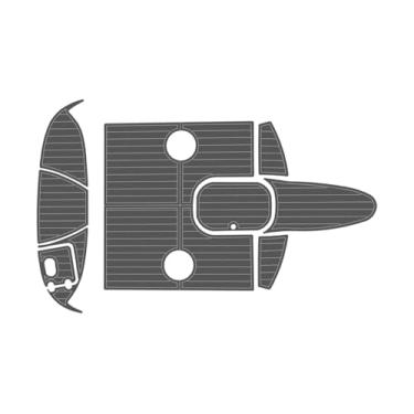 Imagem de ATDEK Tapete marinho de teca sintética EVA piso de espuma 2005-2008 Four Winns H200 Cockpit plataforma de natação 1/10.2 cm 6 mm barco de surfe crapet seadek tapete antiderrapante piso marinho (cinza