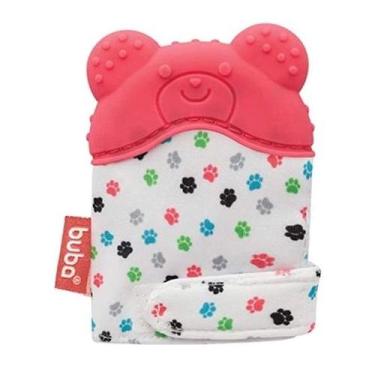 Imagem de Luvinha Mordedor de Silicone Urso Rosa Meninas Azul Meninos - Buba Bab