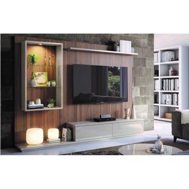 Imagem de Home para Sala de TV Moderno com Nicho 2,70m - Agnes - Montanhês Móveis