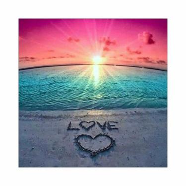 Imagem de Artesanato Pintura Diamante Diy 30X40 - LOVE BEACH - PPSHOP