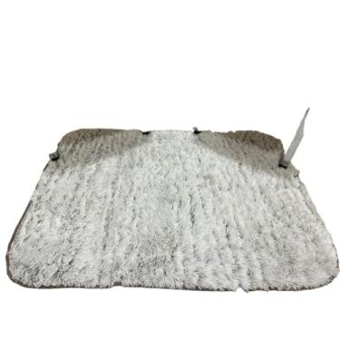Imagem de Tapete Sala 1,00 X 1,50 Peludo Shaggy Macio Quarto Felpudo(BRANCO RUSTICO)
