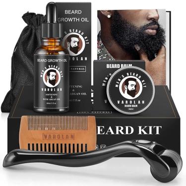 Imagem de Kit de crescimento e higiene da barba Óleo de crescimento Varolan 60ml para homens
