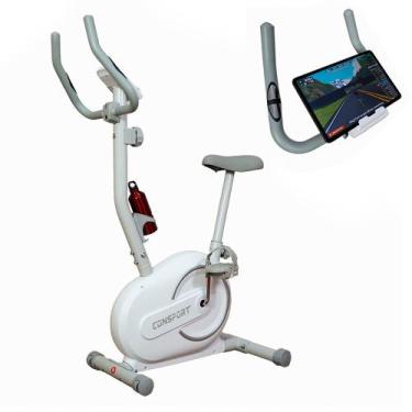 Imagem de Bicicleta Ergométrica Vertical V1000 Connect Consport Branco - Natural
