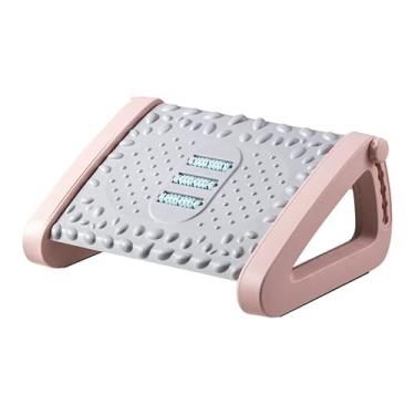 Imagem de Favorta de Etapa do pé de Massagem, Relaxe Os Pés, Alivie a Pressão, Escolha Sua Cor, Feita de plástico. Descanso para Os Pés Em Mesa, Casa e Escritório, Banquinho para o (PINK)