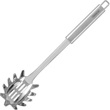 Imagem de Colher Pegador Aço Inox Para Massa Tramontina Marfim Salada