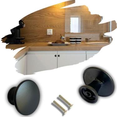 Imagem de 10 Puxador Decorativo Para Moveis e Gavetas Botão Metal 30mm - Compras