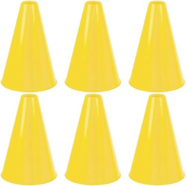 Imagem de Megafones amarelos amscan, acessório de festa, 6 unidades