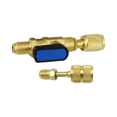 Imagem de 1/4 Polegada Sae R22 R12 R410a Refrigerante Ângulo Desligamento Válvul