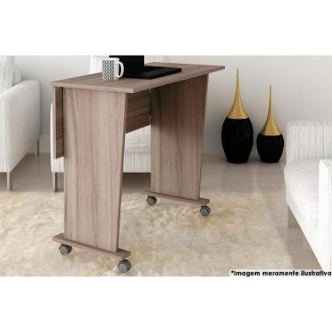 Imagem de Mesa Multiuso Casal Dobrável Me4117 C- Rodízios Carvalho - Tecno Mobili