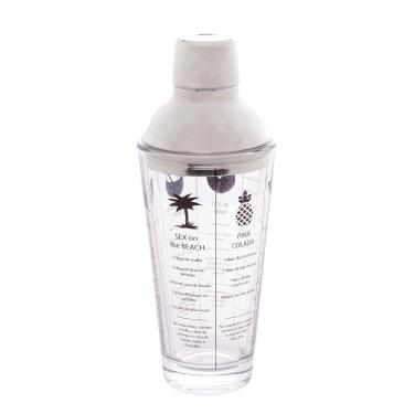 Imagem de Coqueteleira Em Vidro Com Tampa De Inox Prata Coimbra 420ml 7178 - Lyor