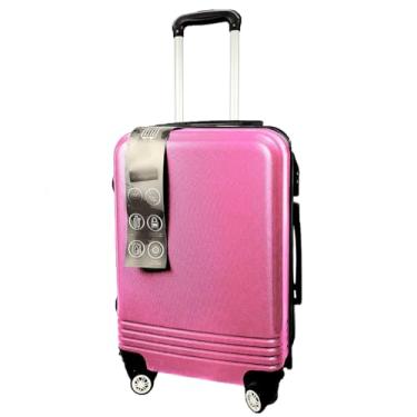 Imagem de Kit Malas de Viagem 23kg, 10Kg, 8kg e Frasqueira 12 ou 14 Polegadas Bolsa de Mão c/Trava de Senha FIbra Rígida ABS Rodas 360º Removíveis (Mala 10kg | Rosa)