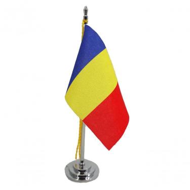 Imagem de Mini Bandeira De Mesa Da Romênia 15 Cm Poliéster