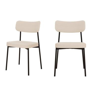 Imagem de Kit Com 2 Cadeiras Para Sala De Jantar Mona Yescasa Areia Corriente