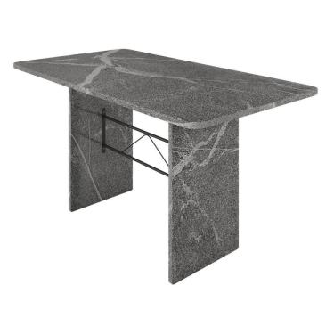 Imagem de Mesa Retangular Tampo 140x75cm Base Granito Topázio Preto-granito Topázio