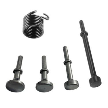 Imagem de Conjunto de 5 peças de brocas de martelo de ar, kit de martelo de ar de cinzel pneumático com haste 0,401, ferramenta de martelo de comprimento estendido com mola.
