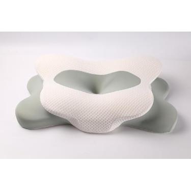 Imagem de Travesseiro de pescoço cervical premium, 2025 novo travesseiro de pescoço para alívio da dor – Travesseiro extra largo de espuma viscoelástica para pessoas que dormem de lado, costas e estômago